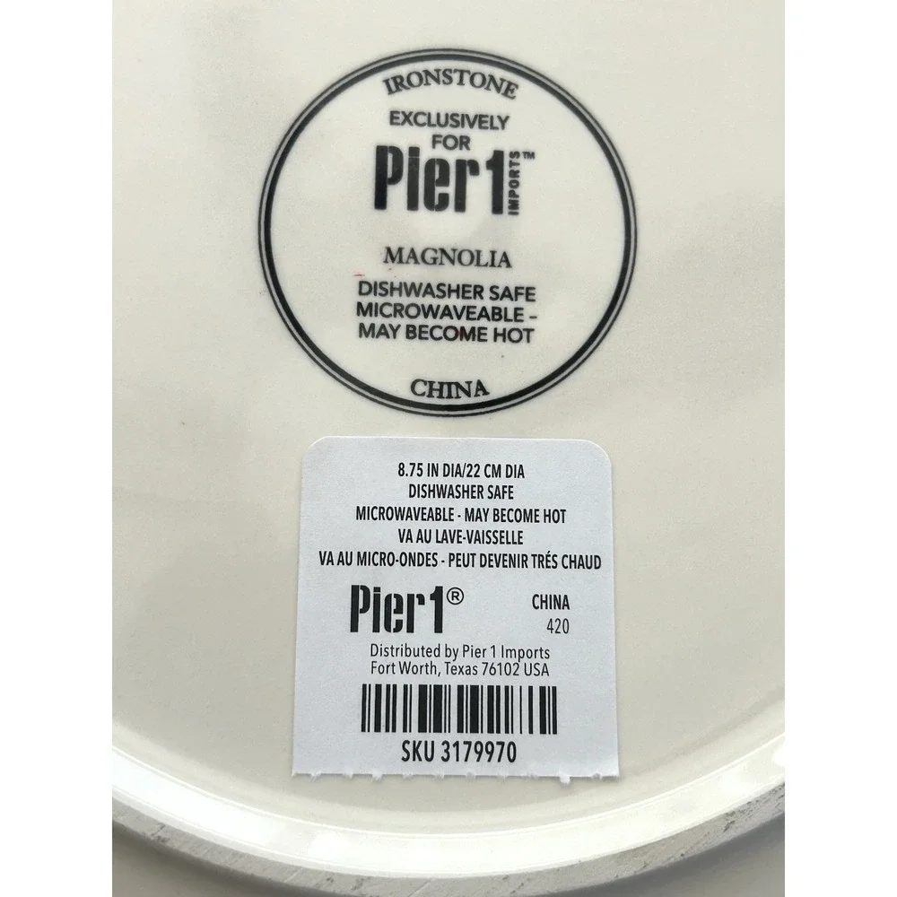 Pier 1 Magnolia Salad Plates 8.75
